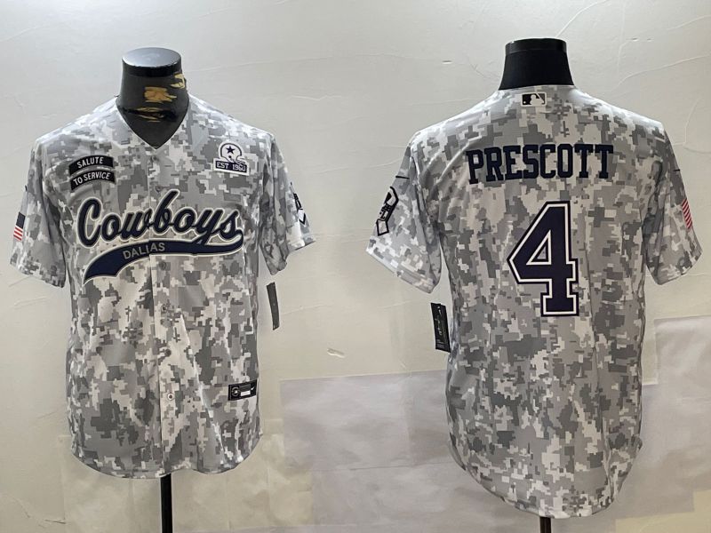 Men Dallas Cowboys #4 Prescott Nike Arctic Camo 2024 Salute to Service Limited NFL Jersey style 4->dallas cowboys->NFL Jersey